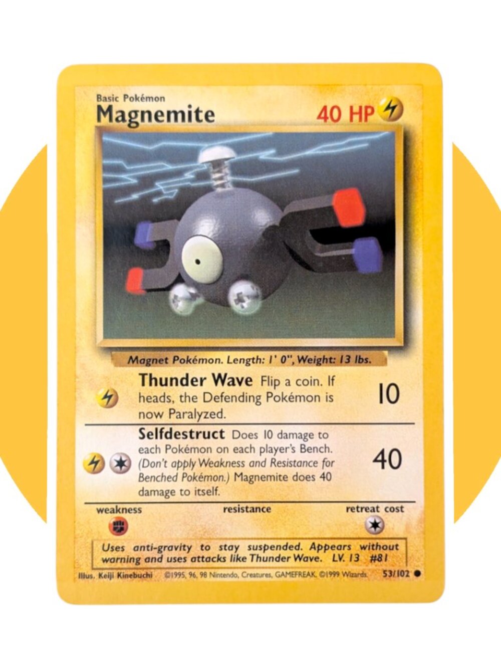 Base Set Pokemon Card (A28): Magnemite 53/102